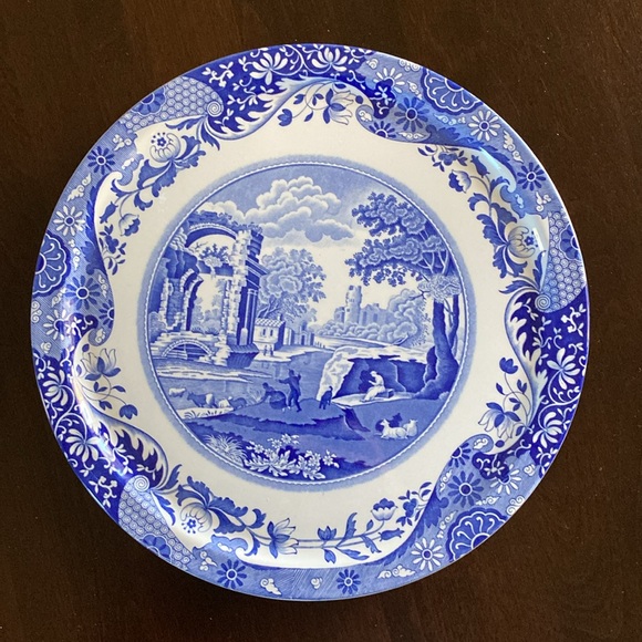 Vintage Spode Blue Italian Dome Covered Platter - Picture 3 of 7